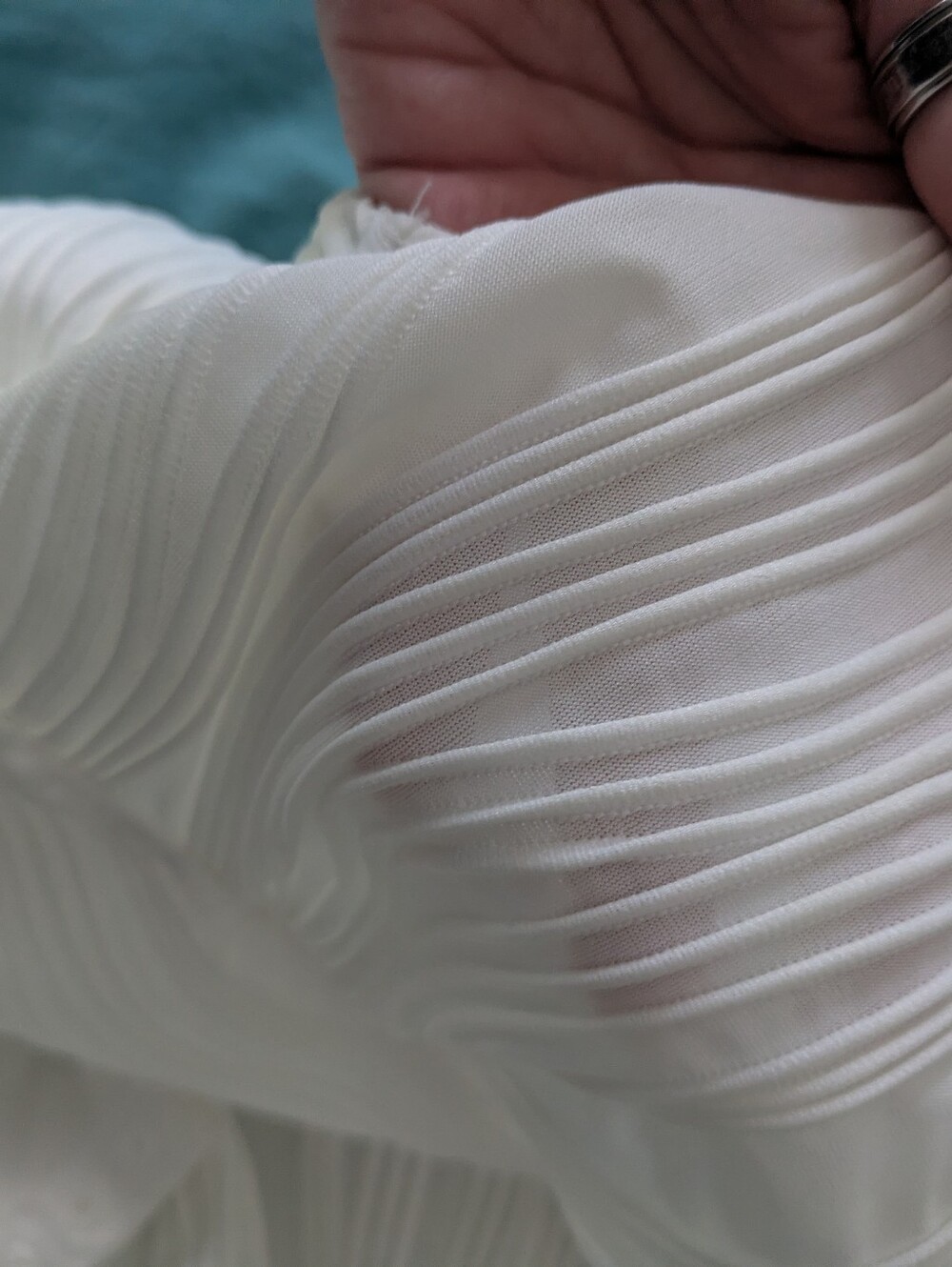 Sheer Textured Bodysuit Shein XL V Neck Halter 3D White Snap Closure Adjustable - Picture 13 of 13